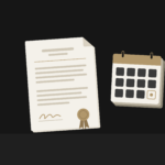 Sealed will beside a calendar page of twelve months, eleven marked off and the last one circled