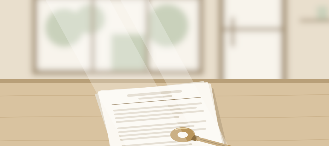 Shop key on a signed lease, illustrating a retail lease vs commercial lease